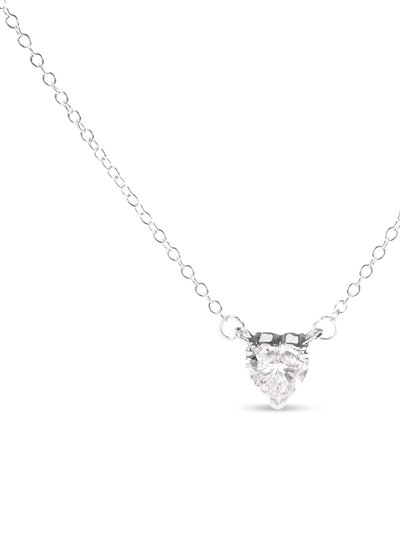 Haus of Brilliance 14K White Gold 1.0 Cttw Lab-Grown Diamond Heart Shape Solitaire Pendant Necklace (F-G Color, VS1-VS2 Clarity) product
