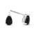 14K White Gold 1.0 Cttw Treated Black Pear Shaped Solitaire Diamond 3 Prong Stud Earrings - Black Color, VS2-SI1 Clarity