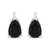 14K White Gold 1.0 Cttw Treated Black Pear Shaped Solitaire Diamond 3 Prong Stud Earrings - Black Color, VS2-SI1 Clarity - Gold