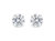 14K White Gold 1.00 Cttw Round Brilliant-Cut Diamond Classic 4-Prong Stud Earrings with Screw Backs - White