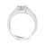 14K White Gold 2 3/4 Cttw Invisible-Set Princess And Channel-Set Baguette Diamond Step Up Cocktail Ring - G-H Color, SI1-SI2 Clarity - Ring Size 9.25
