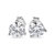 14K White Gold 2.0 Cttw 3-Prong Martini Set Brilliant Round-Cut Solitaire Lab Grown Diamond Screwback Stud Earrings - F-G Color, VS2-SI1 Clarity - White Gold