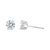 14K White Gold 2.00 Cttw Lab Grown Round Brilliant-Cut Diamond Classic 4-Prong Stud Earrings With Screw Backs (F-G color, VVS2-VS1 Clarity)