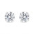 14K White Gold 2.00 Cttw Lab Grown Round Brilliant-Cut Diamond Classic 4-Prong Stud Earrings With Screw Backs (F-G color, VVS2-VS1 Clarity) - White Gold