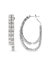 14K White Gold 4.0 Cttw Diamond Asymmetrical Inside Out Double-Hoop Earrings - Gold