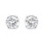 14K White Gold 5/8 Cttw Round Brilliant-Cut Lab Grown Diamond Classic 4-Prong Push back Stud Earrings - F-G Color, VS1-VS2 Clarity - Gold