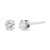 14K White Gold 5/8 Cttw Round Brilliant-Cut Lab Grown Diamond Classic 4-Prong Push back Stud Earrings - F-G Color, VS1-VS2 Clarity