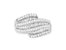 14K White Gold Diamond Cocktail Ring Band - 14K White Gold