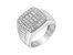 14K White Gold Men's Diamond Band Ring - White