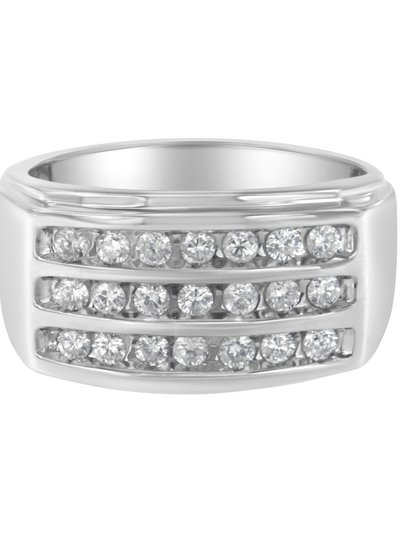 Haus of Brilliance 14K White Gold Men's Diamond Channel Set Band Ring product