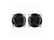 14K White Gold Round Brilliant-Cut Black Diamond Bezel-Set Stud Earrings with Screw Backs