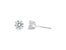 14k White Gold Solitaire Diamond Stud Earrings