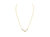 14K Yellow and White Gold 1/4 Cttw Princess Cut Diamond Channel-Set “V” Shape 18" Pendant Necklace