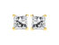 14K Yellow Gold 1/3 Cttw Princess-Cut Square Near Colorless Diamond Classic 4-Prong Solitaire Stud Earrings