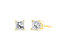 14K Yellow Gold 1/3 Cttw Princess-Cut Square Near Colorless Diamond Classic 4-Prong Solitaire Stud Earrings - Yellow