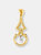 14K Yellow Gold 1/3 cttw Round Diamond Pendant Necklace