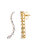 14K Yellow Gold 1.00 Cttw Round-Cut Diamond Graduated Journey Stud Earrings
