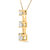 14K Yellow Gold 1.00 Cttw Round Diamond Three-Stone Drop Pendant 18" Necklace - H-I Color, SI1-SI2 Clarity