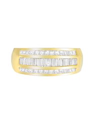 14K Yellow Gold 1ct. TDW Princess And Baguette-Cut Diamond Ring - Gold