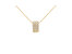 14K Yellow Gold 2 1/3 cttw Princess Cut Diamond Block Pendant Necklace - 14K Yellow Gold