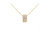 14K Yellow Gold 2 1/3 cttw Princess Cut Diamond Block Pendant Necklace - 14K Yellow Gold