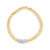 14k Yellow Gold 2 3/4 Cttw Pave Diamond Miami Cuban Curb Link Chain 16" Necklace - H-I Color, SI1-SI2 Clarity