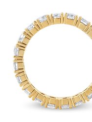 14K Yellow Gold 2.00 Cttw Shared Prong Set Round Cut Diamond Eternity Band (J-K Color, VS1-VS2 Clarity) - Ring Size 6