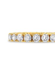14K Yellow Gold 2.00 Cttw Shared Prong Set Round Cut Diamond Eternity Band (J-K Color, VS1-VS2 Clarity) - Ring Size 6