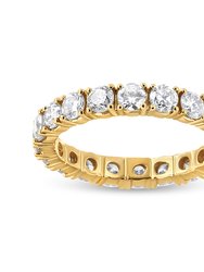 14K Yellow Gold 2.00 Cttw Shared Prong Set Round Cut Diamond Eternity Band (J-K Color, VS1-VS2 Clarity) - Ring Size 6 - Gold