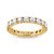 14K Yellow Gold 2.00 Cttw Shared Prong Set Round Cut Diamond Eternity Band (J-K Color, VS1-VS2 Clarity) - Ring Size 6 - Gold