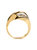 14K Yellow Gold Channel Set 1 1/3 Cttw Diamond Swirl And Weave Ring Band - Ring Size 7