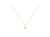 14K Yellow Gold Plated .925 Sterling Silver 1/3 Cttw Brilliant Round Cut Diamond Solitaire Milgrain 18" Pendant Necklace