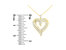 14K Yellow Gold Plated .925 Sterling Silver 1.0 Cttw Champagne Diamond Heart Pendant Necklace