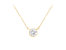 14K Yellow Gold Plated .925 Sterling Silver Bezel Set 1/2 Cttw Diamond 18" Pendant Necklace - Yellow