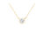 14K Yellow Gold Plated .925 Sterling Silver Bezel Set 1/2 Cttw Diamond 18" Pendant Necklace - Yellow