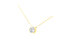 14K Yellow Gold Plated .925 Sterling Silver Bezel Set 1/2 Cttw Diamond 18" Pendant Necklace