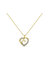 14K Yellow Gold Plated .925 Sterling Silver Diamond Accent Ribbon & Heart 18" Pendant Necklace