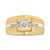 14K Yellow Gold Plated .925 Sterling Silver Miracle-Set 1/5 Cttw Diamond Men's Band Ring - I-J Color, I3 Clarity - Size 10