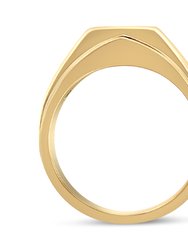 14K Yellow Gold Plated .925 Sterling Silver Miracle-Set 1/5 Cttw Diamond Men's Band Ring - I-J Color, I3 Clarity - Size 10