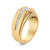 14K Yellow Gold Plated .925 Sterling Silver Miracle-Set 1/5 Cttw Diamond Men's Band Ring - I-J Color, I3 Clarity