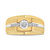 14K Yellow Gold Plated .925 Sterling Silver Miracle-Set 1/5 Cttw Diamond Men's Band Ring - I-J Color, I3 Clarity