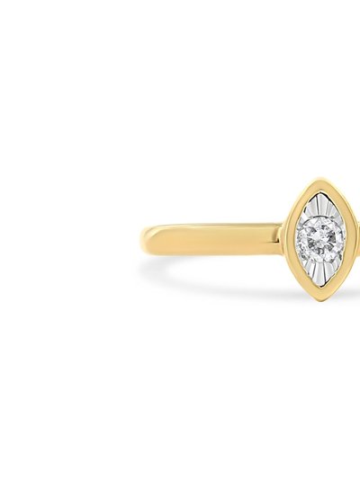 Haus of Brilliance 14K Yellow Gold Plated .925 Sterling Silver Miracle Set Diamond Ring product