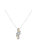 14K Yellow Gold Plated .925 Sterling Silver Round-Cut Diamond Accent Cross Bypass 18" Pendant Necklace - Silver/Gold