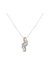 14K Yellow Gold Plated .925 Sterling Silver Round-Cut Diamond Accent Cross Bypass 18" Pendant Necklace - Silver/Gold