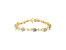 14K Yellow Gold Round-Cut Diamond And Blue Triangle Tanzanite Bracelet -  Yellow Gold