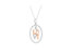 14kt Two-Tone Gold Diamond Accent Love Pendant Necklace - Two-Tone