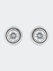 14KT White Gold 1 cttw Diamond Composite Stud Earrings - White