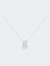 14KT White Gold Diamond Box Pendant Necklace