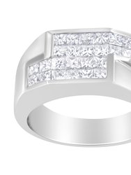 14KT White Gold Diamond Cluster Ring - 1 3/4 cttw, G-H Color, VS2-SI1 Clarity