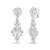 18K White Gold 9 1/2 Cttw Diamond Cluster Drop Dangle Clip-On Earrings (F-G Color, VS1-VS2 Clarity) - White Gold